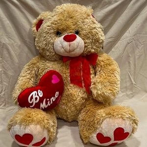 Light brown “Be Mine” Teddy bear, approx. 17 in.